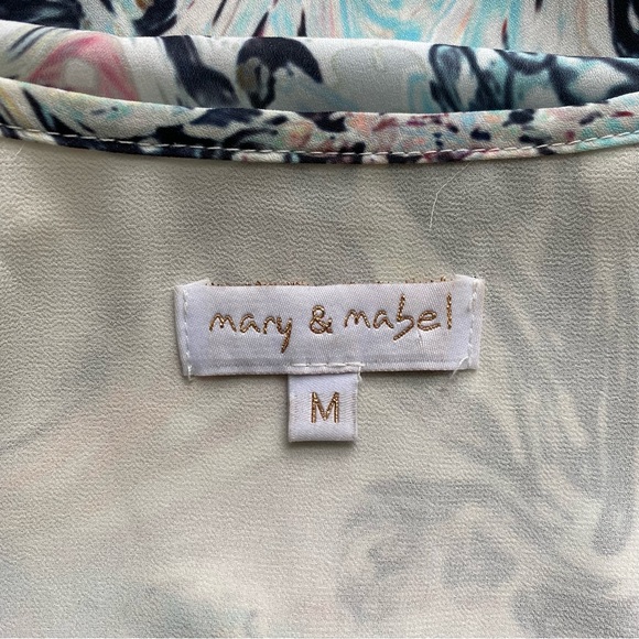 Mary & Mabel Marbled Spaghetti Strap Cold Shoulder Dress Medium - Picture 4 of 4